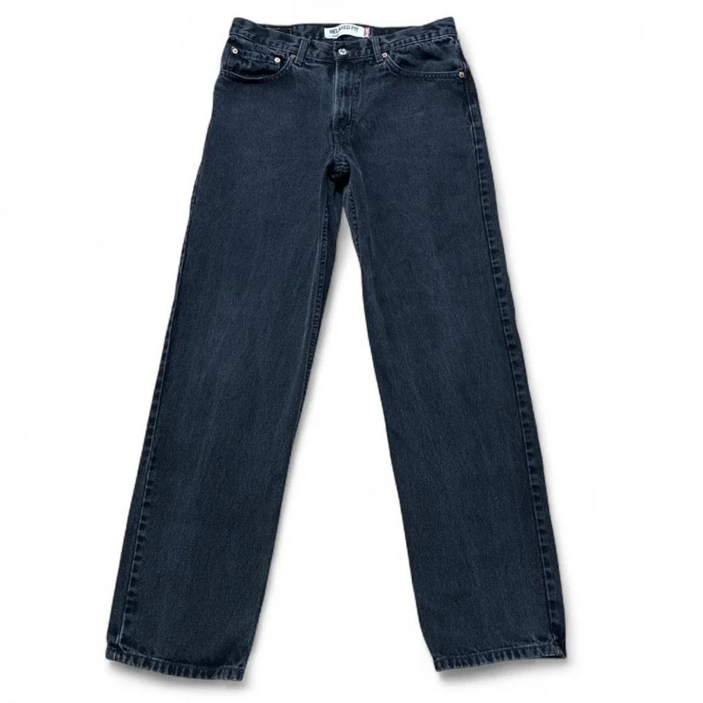 Levi's 550 Relaxed Fit Washed Black Jeans Size 33x34 Baggy Skater Grunge Western
